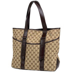 Gucci GG Pattern Tote Canvas Beige Brown