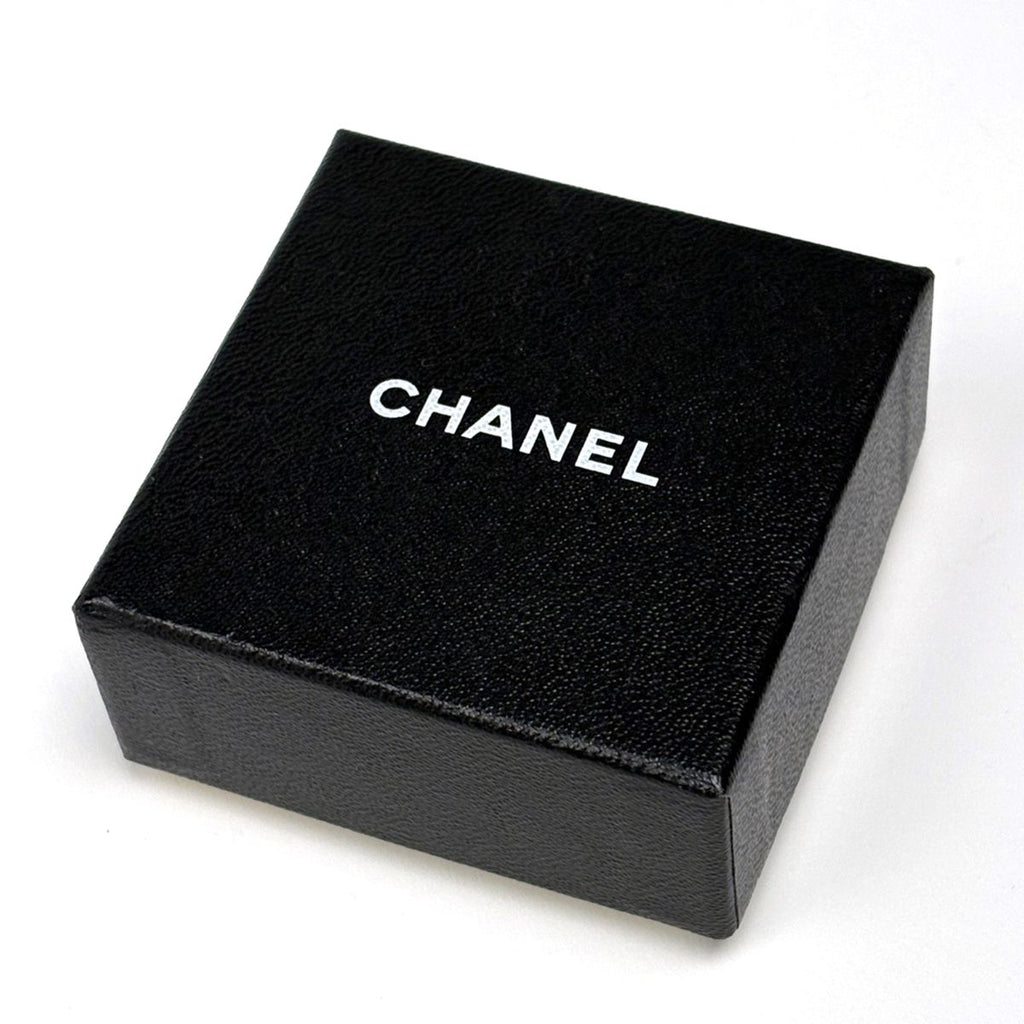 Chanel CC Logo Line Earrings Tale Silver — view 6