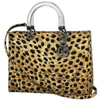 Dior o-le pattern 2-Way Handbag Canvas Brown