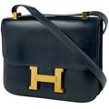 Hermes Constance 23 2-Way Shoulder Bag Box Calf Navy