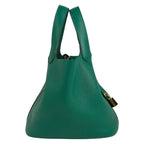 Hermes Picotin Lock PM Handbag Taurillon Clemence Vert — view 4