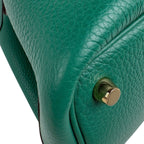 Hermes Picotin Lock PM Handbag Taurillon Clemence Vert — view 6
