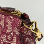 Dior o-le Tobta Pattern delebag Shoulder Bag Canvas Bordeaux — view 4