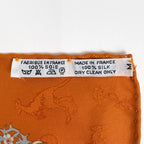 Hermes Carre 90 Geographe Scarf Silk Orange Multicolor — view 2