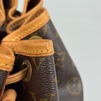 Louis Vuitton Noe Shoulder Drawstring Bag Monogram Brown — view 5