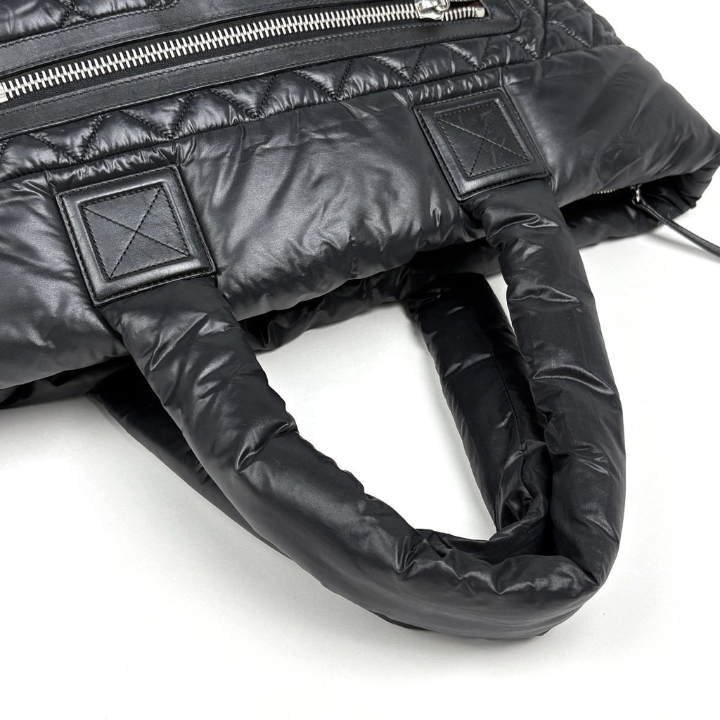 Chanel Midi Amu Tote Nylon Black — view 8
