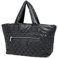 Chanel Midi Amu Tote Nylon Black