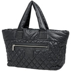 Chanel Midi Amu Tote Nylon Black