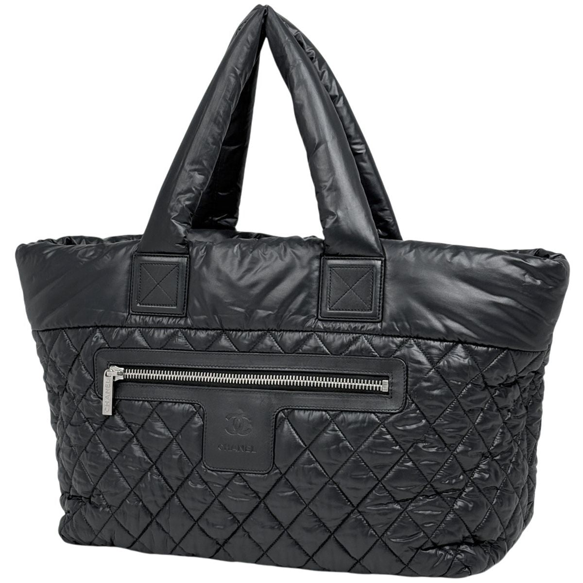 Chanel Midi Amu Tote Nylon Black