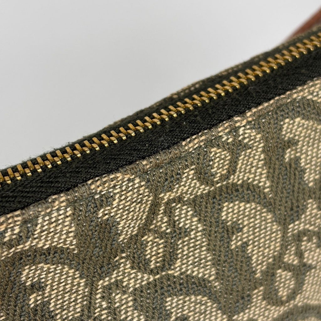 Dior o-le Tobta Pattern delebag Khaki Shoulder Bag Canvas Green — view 5