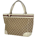 Gucci GG Pattern Tote Sherry Line Canvas Beige