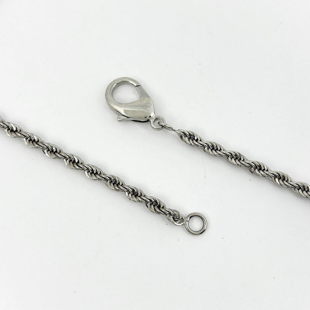 Chanel CC Logo Line Necklace Silver Plating — view 3