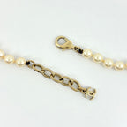 Chanel CC Logo ninepearl Necklace White — view 3