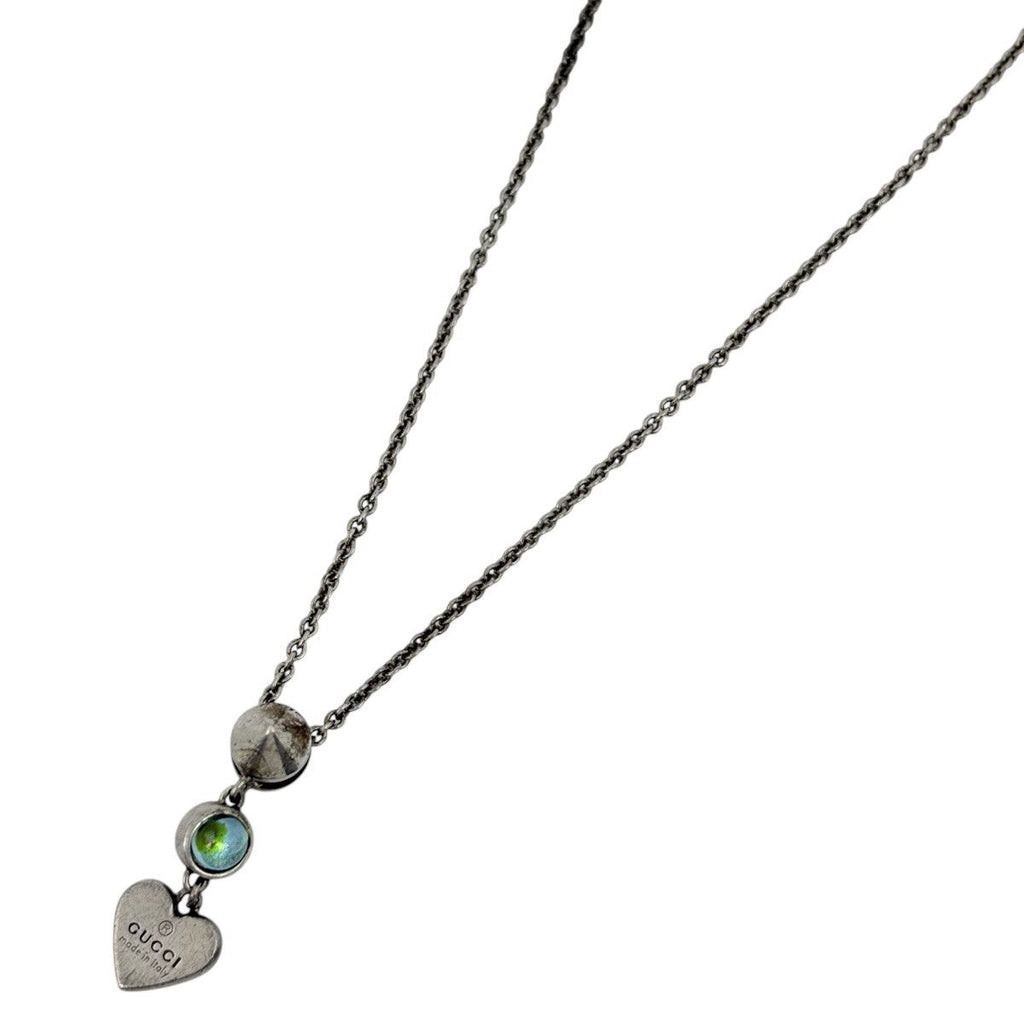 Gucci Heart Motif Necklace 925 Sterling Silver