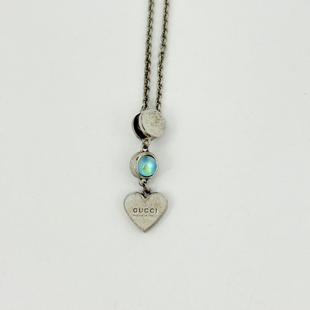 Gucci Heart Motif Necklace 925 Sterling Silver — view 2