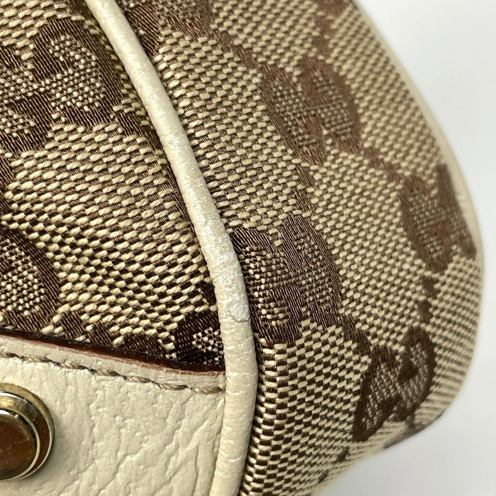 Gucci GG Pattern Shoulder Bag Abbey Canvas Beige — view 3