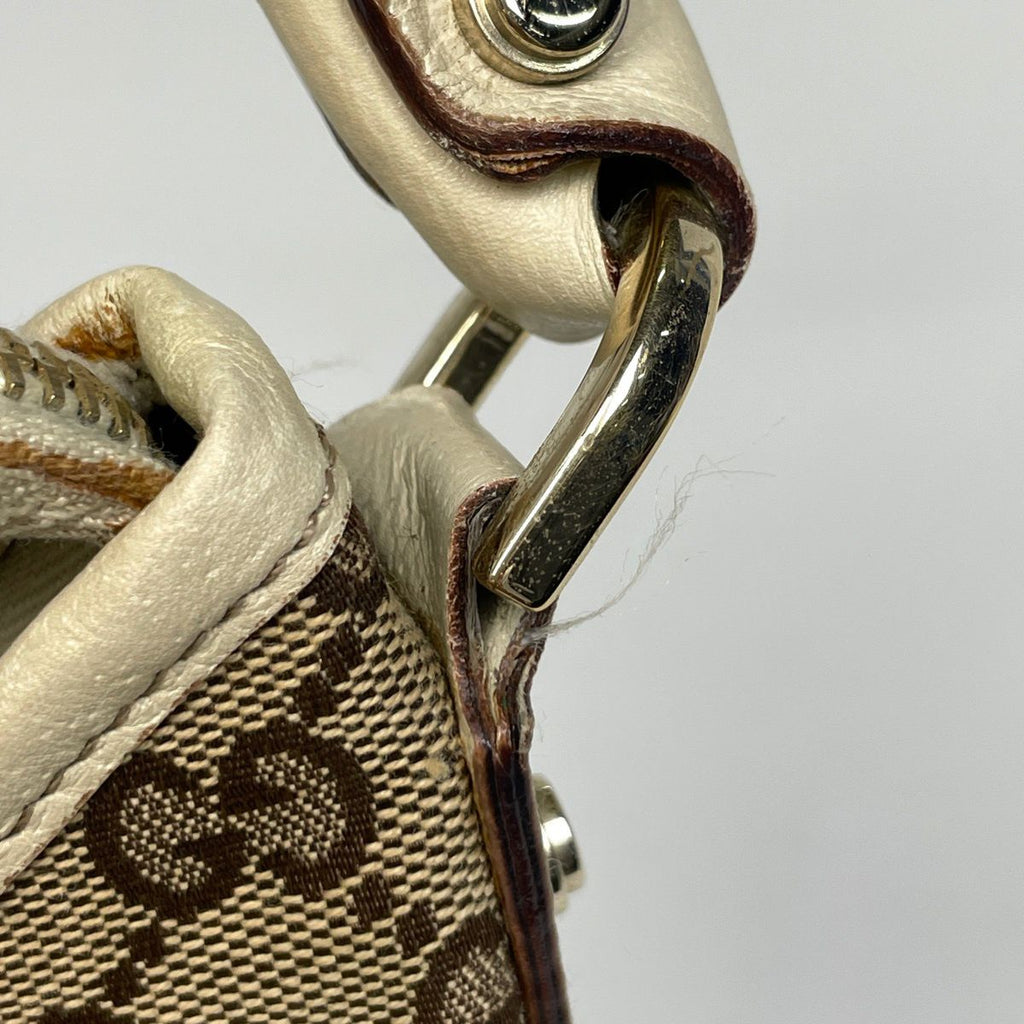 Gucci GG Pattern Shoulder Bag Abbey Canvas Beige — view 4