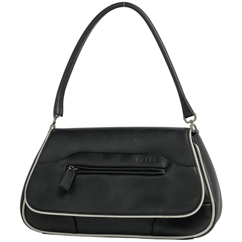 Prada Logo Handbag Leather