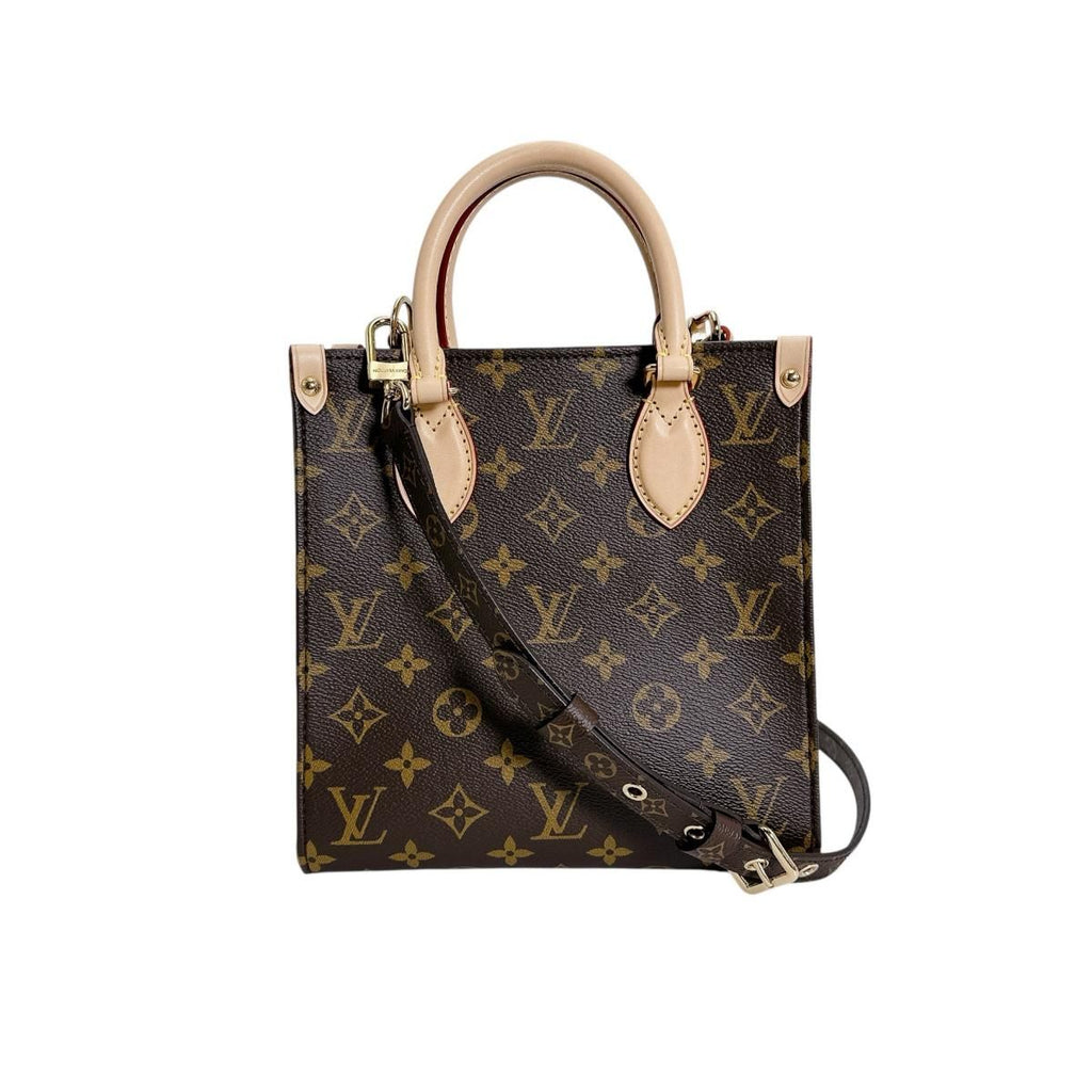 Louis Vuitton Monogram Handbag Sac Plat BB Brown — view 2