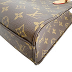 Louis Vuitton Monogram Handbag Sac Plat BB Brown — view 8