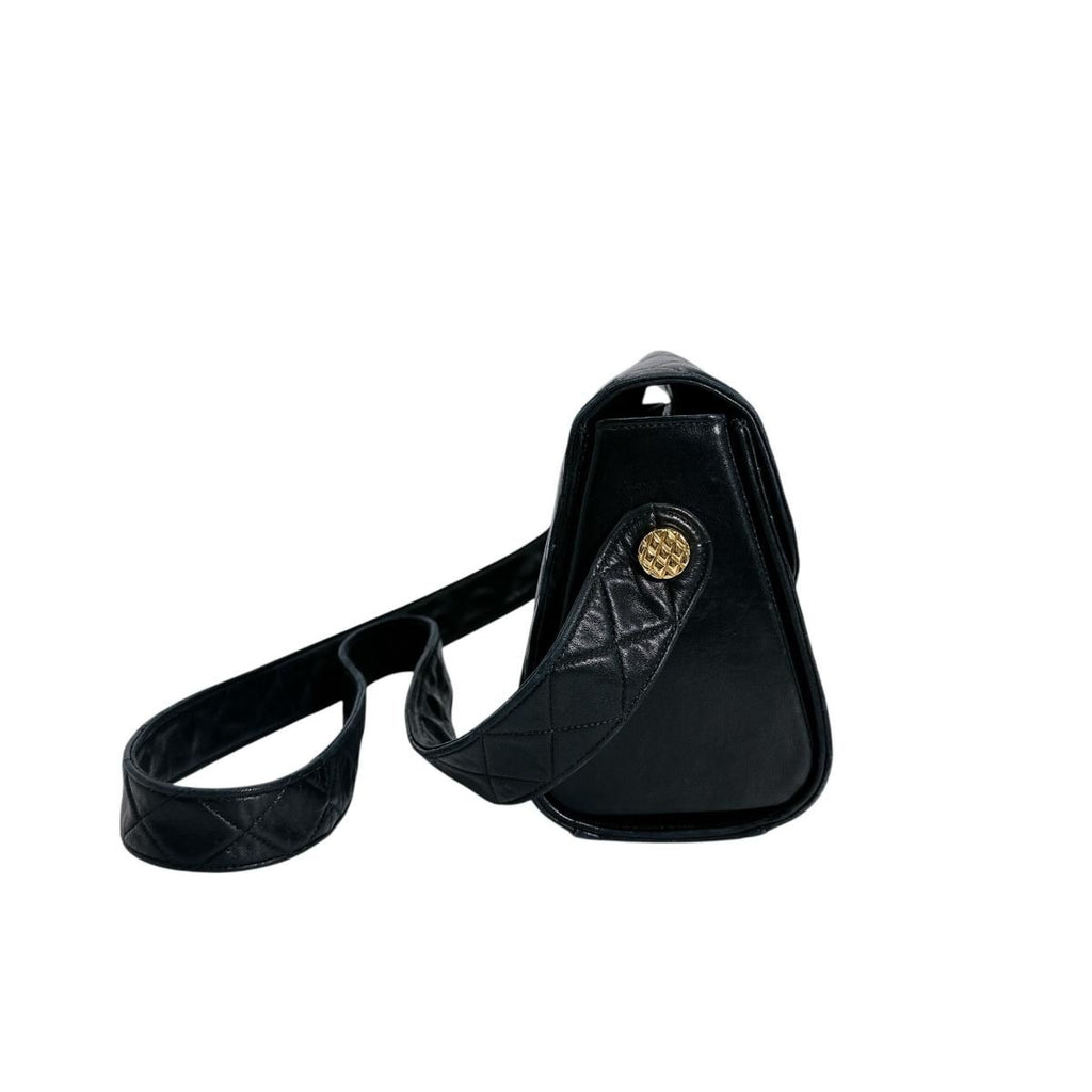 Chanel Lambskin Cross Belt Bag Quilted Black — view 4