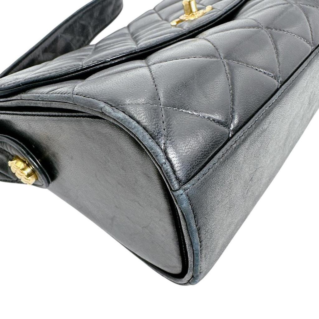 Chanel Lambskin Cross Belt Bag Quilted Black — view 7