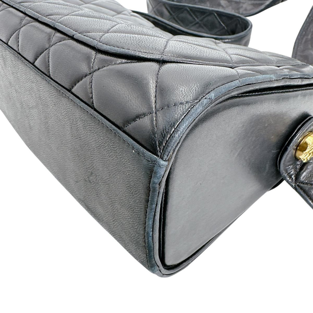 Chanel Lambskin Cross Belt Bag Quilted Black — view 8