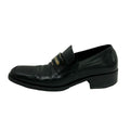 Gucci Loafers 41 Black Plate Logo Leather