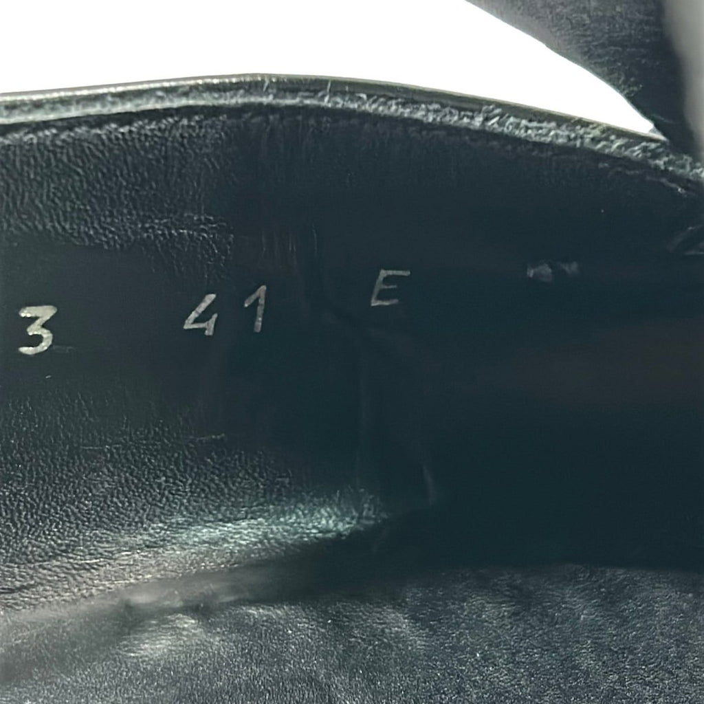 Gucci Loafers 41 Black Plate Logo Leather — view 6