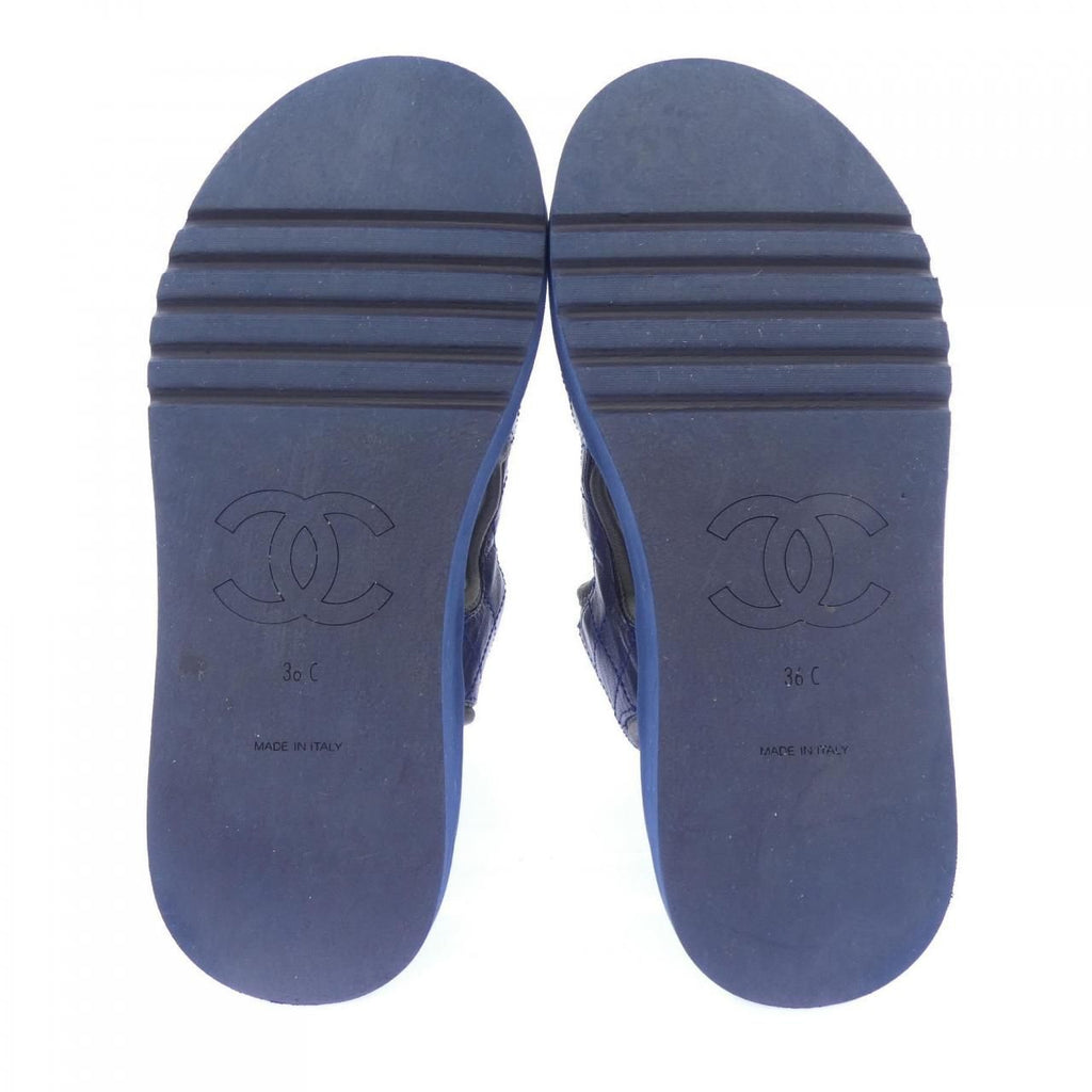 Chanel Sandals Navy — view 4