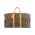 Louis Vuitton Monogram Keepall Bandouliere 55 cm Boston Bag