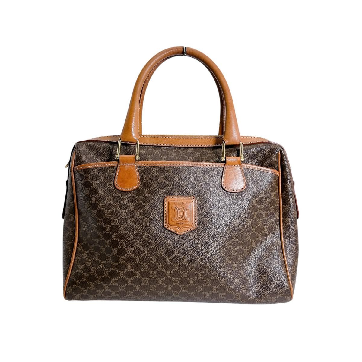 Celine Leather Handbag Macadam Brown