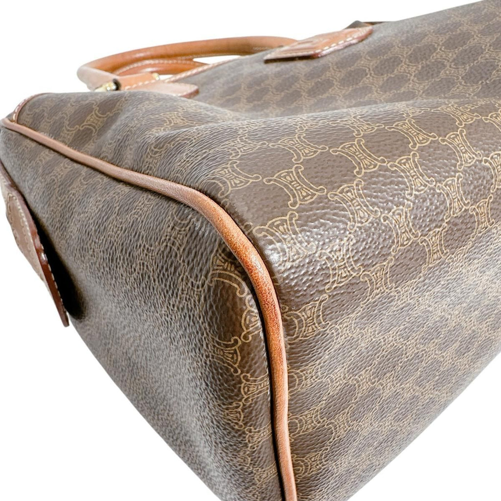 Celine Leather Handbag Macadam Brown — view 6