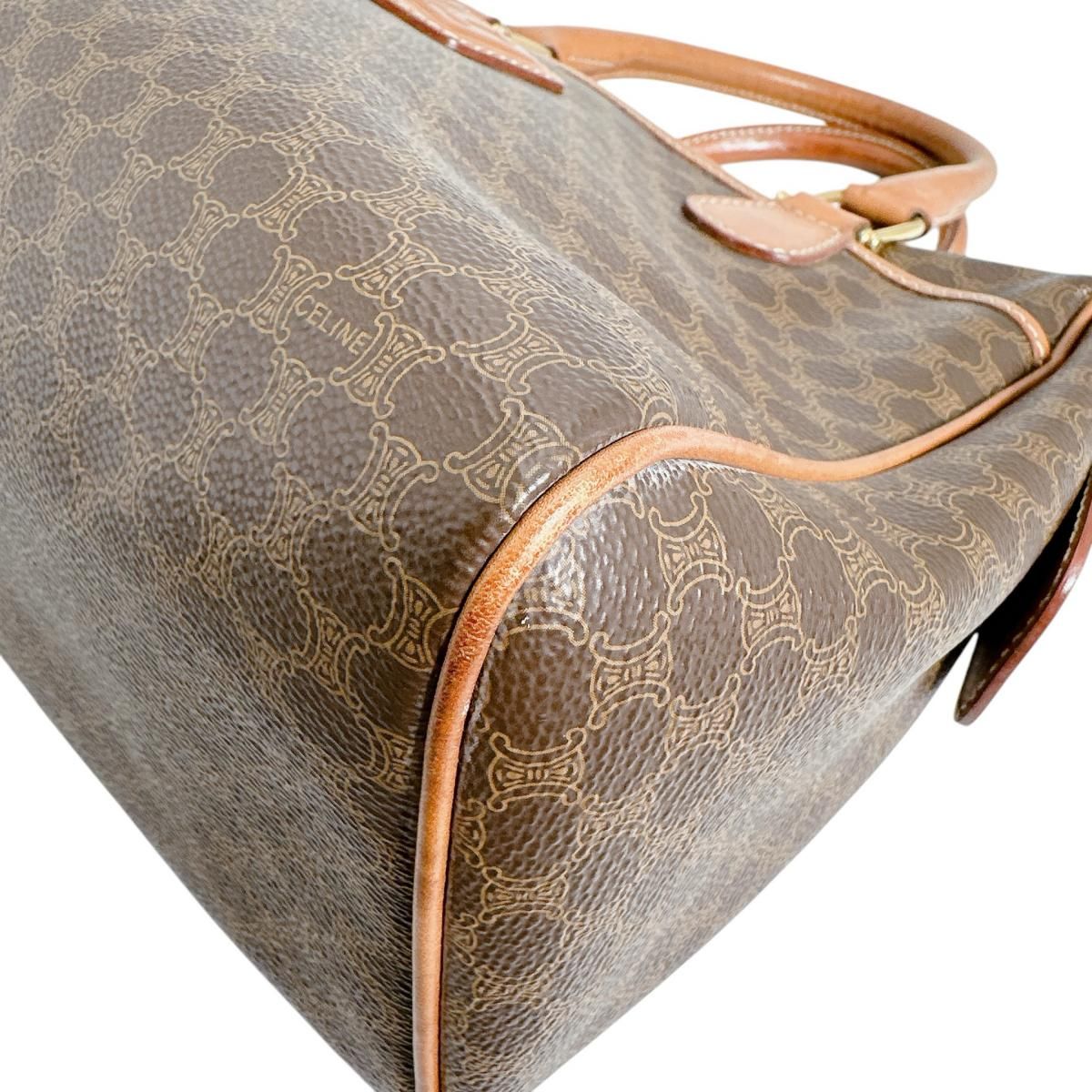 Celine Leather Handbag Macadam Brown — view 5