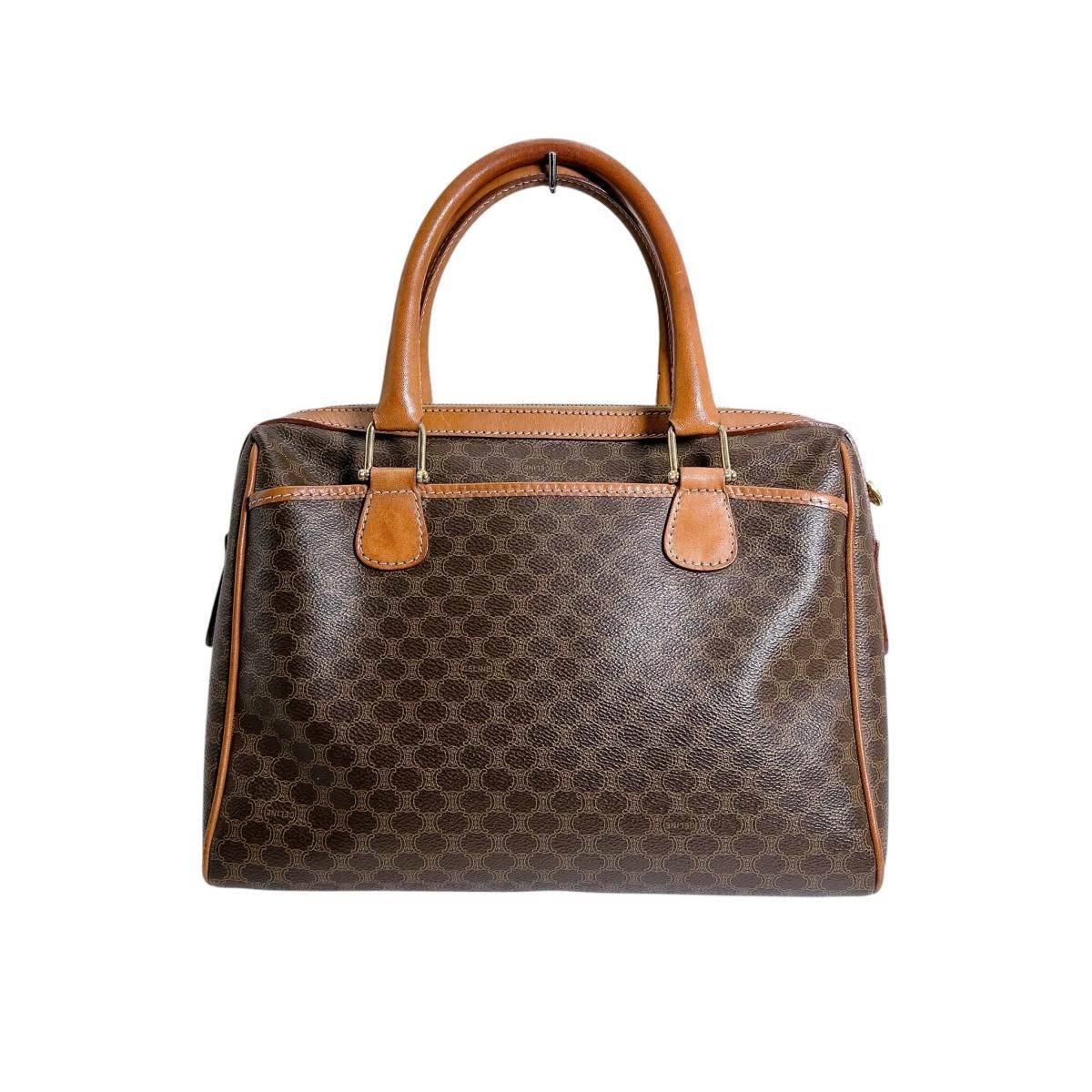 Celine Leather Handbag Macadam Brown — view 2