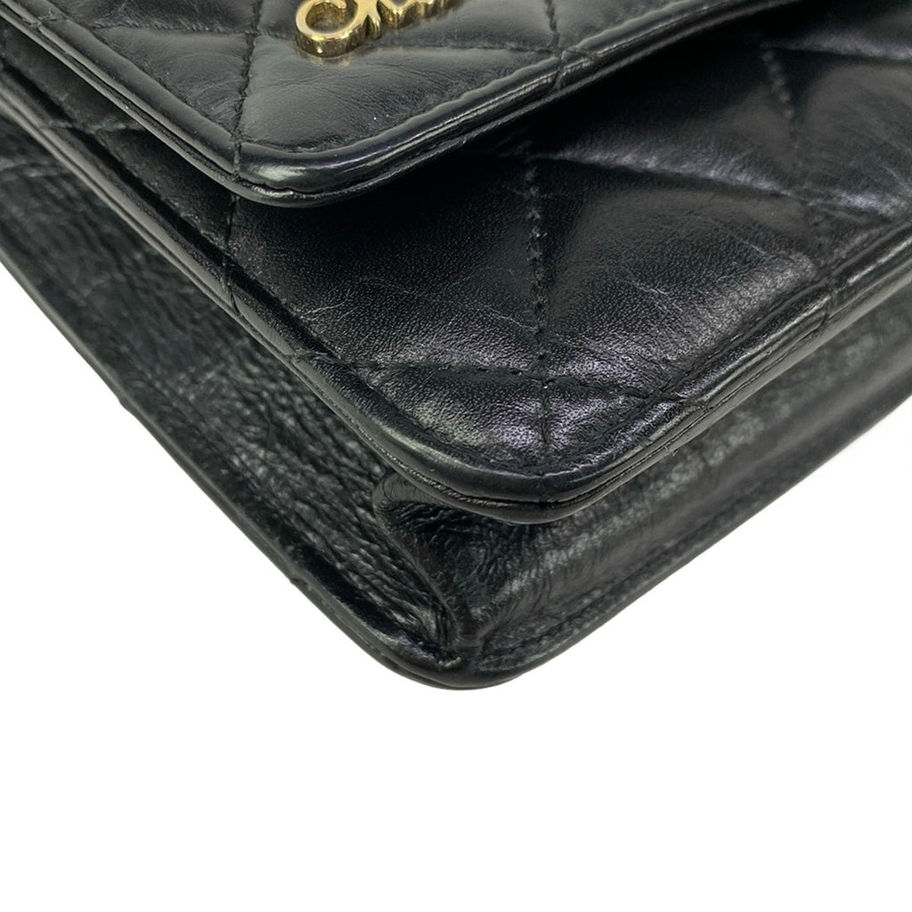 Chanel Shoulder Bag 2.55 Black Vintage Gold Che — view 6