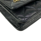 Chanel Shoulder Bag 2.55 Black Vintage Gold Che — view 6