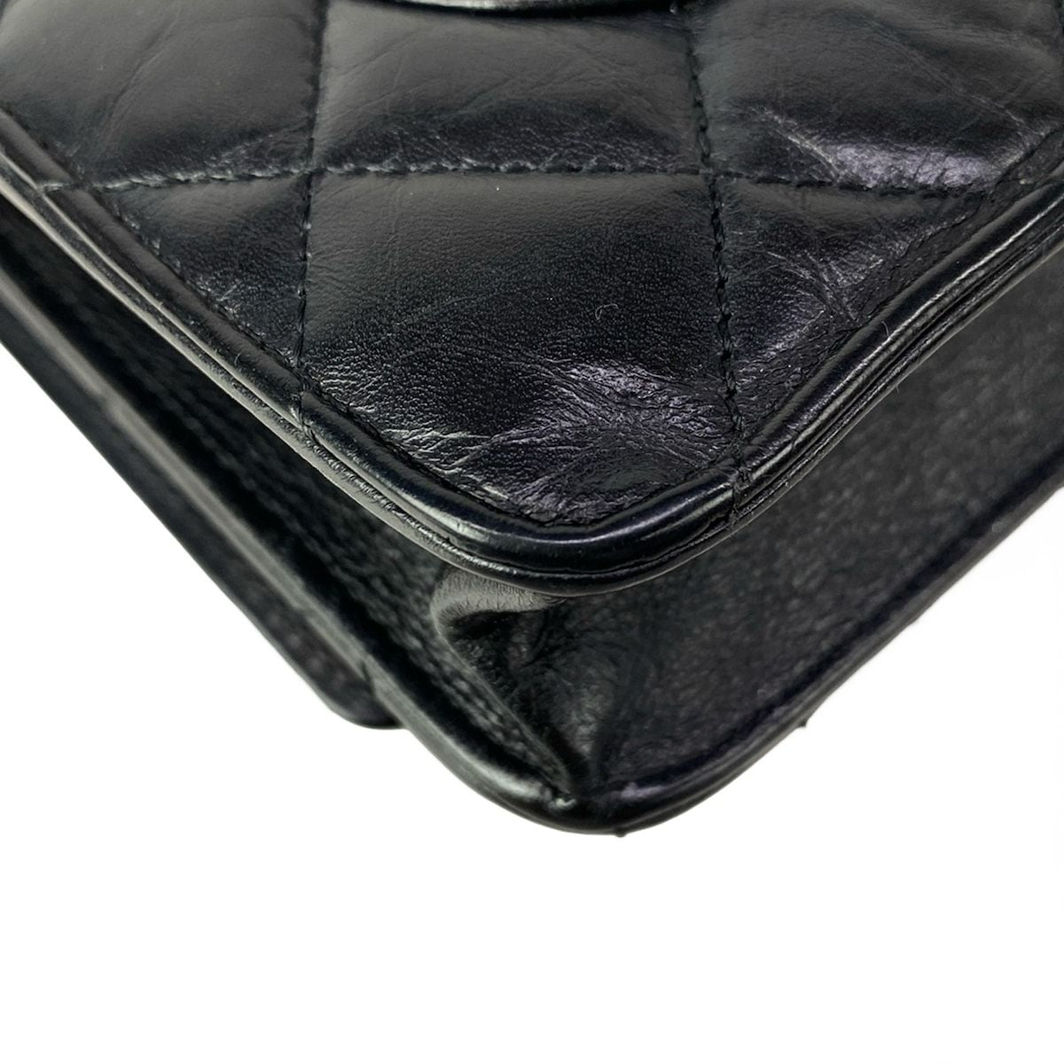 Chanel Shoulder Bag 2.55 Black Vintage Gold Che — view 8