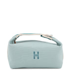 Hermes Pouch Bride-a-Brac PM Eucalyptus Silver Canvas Case