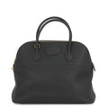 Hermes Handbag Bolide 35 Black Gold Taurillon Clemence 2-Way