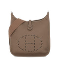 Hermes Shoulder Bag Evelyne 3 PM Etoupe Silver Taurillon Clemence