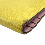 Hermes Bifold Wallet Bearn Compact Verso Epsom Yellow Pink — view 6