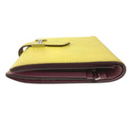 Hermes Bifold Wallet Bearn Compact Verso Epsom Yellow Pink — view 4
