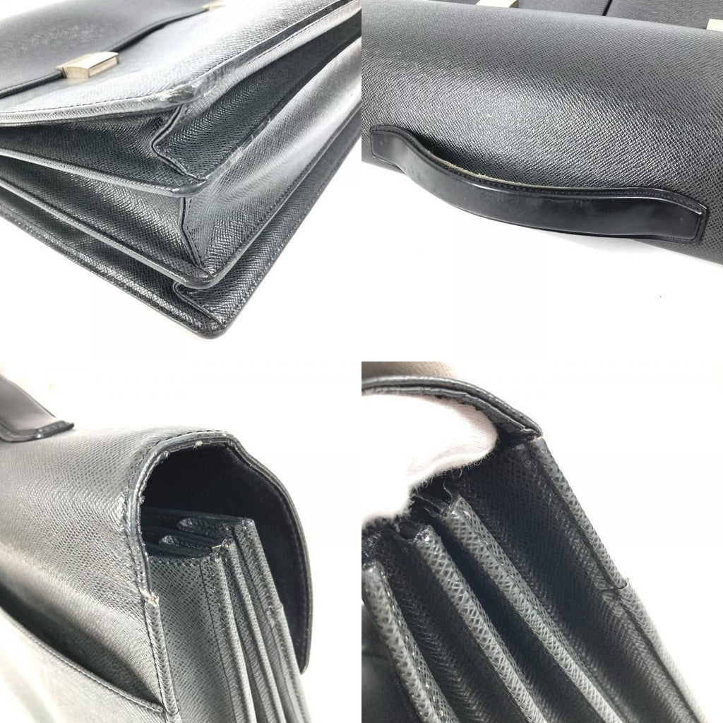 Louis Vuitton Business Bag Serviette Kazan Taiga Leather Ardoise Black — view 7
