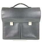 Louis Vuitton Business Bag Serviette Kazan Taiga Leather Ardoise Black