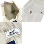 Hermes Handbag Baggage Ali Cotton White — view 9
