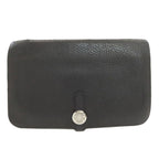 Hermes Dogon GM Silver Wallet Togo