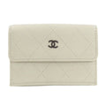Chanel CC Logo Silver Wallet