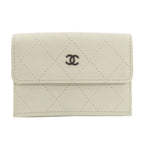 Chanel CC Logo Silver Wallet