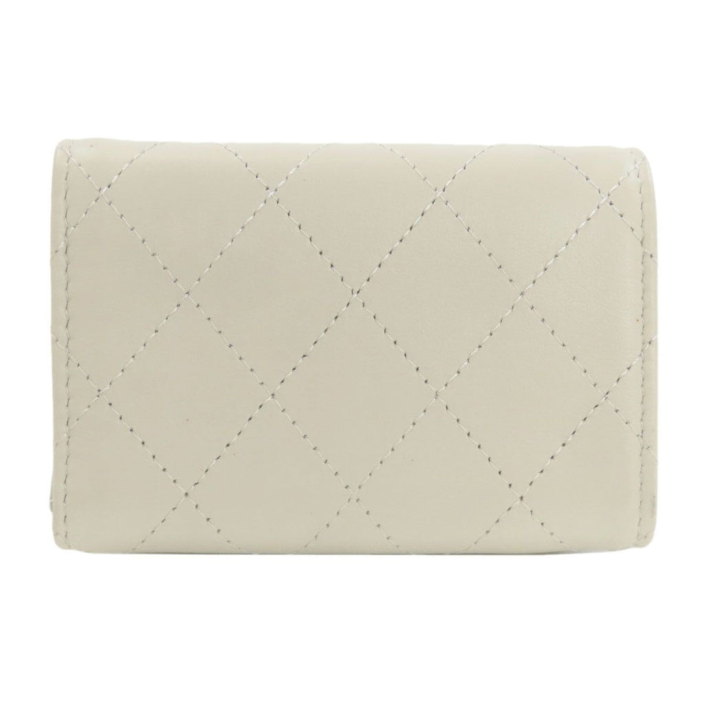 Chanel CC Logo Silver Wallet — view 2